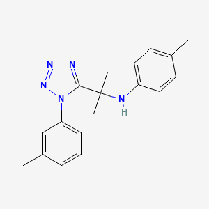 molecular formula C18H21N5 B11248346 4-methyl-N-{2-[1-(3-methylphenyl)-1H-tetrazol-5-yl]propan-2-yl}aniline 