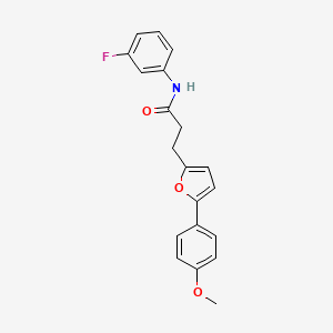 N-(3-fluorophenyl)-3-[5-(4-methoxyphenyl)furan-2-yl]propanamide