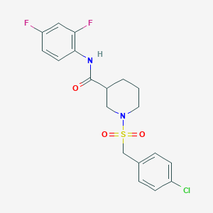 1-[(4-chlorobenzyl)sulfonyl]-N-(2,4-difluorophenyl)piperidine-3-carboxamide