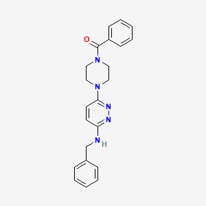 molecular formula C22H23N5O B11248378 6-(4-benzoylpiperazin-1-yl)-N-benzylpyridazin-3-amine 