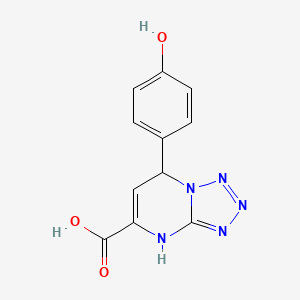 molecular formula C11H9N5O3 B11248388 7-(4-Hydroxyphenyl)-4,7-dihydrotetrazolo[1,5-a]pyrimidine-5-carboxylic acid 