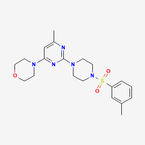 4-(6-Methyl-2-(4-(m-tolylsulfonyl)piperazin-1-yl)pyrimidin-4-yl)morpholine