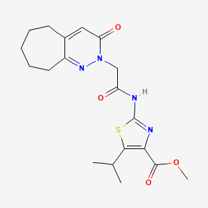 methyl 5-isopropyl-2-{[2-(3-oxo-3,5,6,7,8,9-hexahydro-2H-cyclohepta[c]pyridazin-2-yl)acetyl]amino}-1,3-thiazole-4-carboxylate