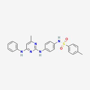 4-methyl-N-(4-((4-methyl-6-(phenylamino)pyrimidin-2-yl)amino)phenyl)benzenesulfonamide