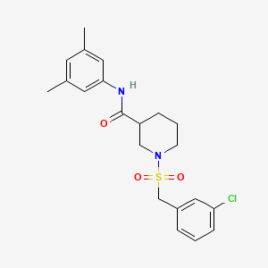 molecular formula C21H25ClN2O3S B11248429 1-[(3-chlorobenzyl)sulfonyl]-N-(3,5-dimethylphenyl)piperidine-3-carboxamide 