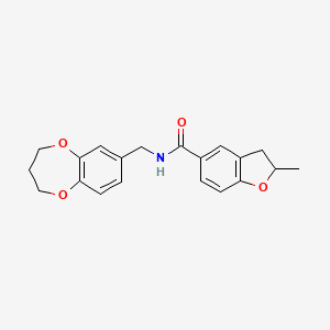 N-(3,4-dihydro-2H-1,5-benzodioxepin-7-ylmethyl)-2-methyl-2,3-dihydro-1-benzofuran-5-carboxamide