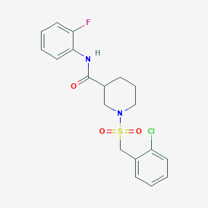 1-[(2-chlorobenzyl)sulfonyl]-N-(2-fluorophenyl)piperidine-3-carboxamide