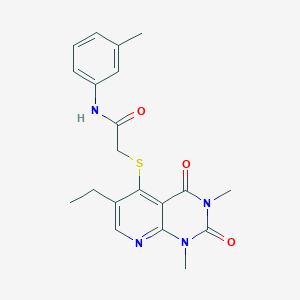 2-((6-ethyl-1,3-dimethyl-2,4-dioxo-1,2,3,4-tetrahydropyrido[2,3-d]pyrimidin-5-yl)thio)-N-(m-tolyl)acetamide