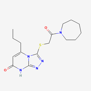 3-((2-(azepan-1-yl)-2-oxoethyl)thio)-5-propyl-[1,2,4]triazolo[4,3-a]pyrimidin-7(8H)-one