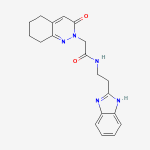 molecular formula C19H21N5O2 B11248557 N-[2-(1H-benzimidazol-2-yl)ethyl]-2-(3-oxo-5,6,7,8-tetrahydrocinnolin-2(3H)-yl)acetamide 