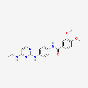 N-(4-((4-(ethylamino)-6-methylpyrimidin-2-yl)amino)phenyl)-3,4-dimethoxybenzamide