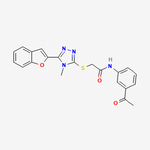 N-(3-acetylphenyl)-2-{[5-(1-benzofuran-2-yl)-4-methyl-4H-1,2,4-triazol-3-yl]sulfanyl}acetamide