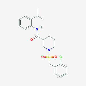 1-[(2-chlorobenzyl)sulfonyl]-N-[2-(propan-2-yl)phenyl]piperidine-3-carboxamide