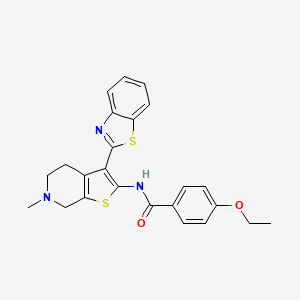 N-[3-(1,3-Benzothiazol-2-YL)-6-methyl-4H,5H,6H,7H-thieno[2,3-C]pyridin-2-YL]-4-ethoxybenzamide