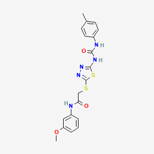 N-(3-Methoxyphenyl)-2-[(5-{[(4-methylphenyl)carbamoyl]amino}-1,3,4-thiadiazol-2-YL)sulfanyl]acetamide