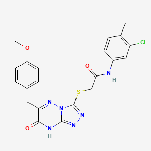 N-(3-chloro-4-methylphenyl)-2-{[7-hydroxy-6-(4-methoxybenzyl)[1,2,4]triazolo[4,3-b][1,2,4]triazin-3-yl]sulfanyl}acetamide