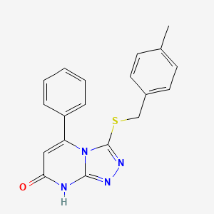 3-((4-methylbenzyl)thio)-5-phenyl-[1,2,4]triazolo[4,3-a]pyrimidin-7(8H)-one