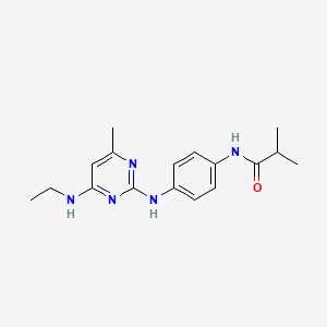 N-(4-{[4-(ethylamino)-6-methylpyrimidin-2-yl]amino}phenyl)-2-methylpropanamide