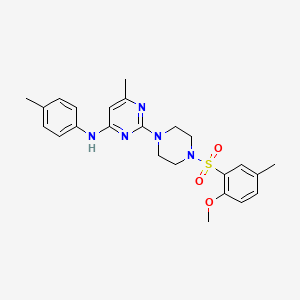 2-(4-((2-methoxy-5-methylphenyl)sulfonyl)piperazin-1-yl)-6-methyl-N-(p-tolyl)pyrimidin-4-amine