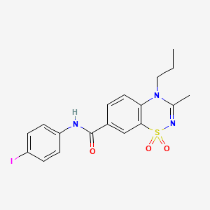 N-(4-iodophenyl)-3-methyl-4-propyl-4H-1,2,4-benzothiadiazine-7-carboxamide 1,1-dioxide