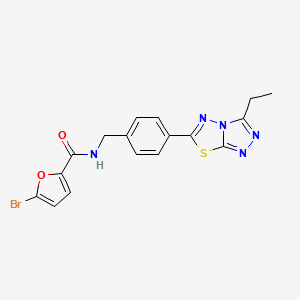 5-bromo-N-[4-(3-ethyl[1,2,4]triazolo[3,4-b][1,3,4]thiadiazol-6-yl)benzyl]-2-furamide