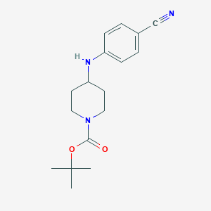 molecular formula C17H23N3O2 B112488 1-Boc-4-[(4-氰基苯基)氨基]-哌啶 CAS No. 333986-52-0
