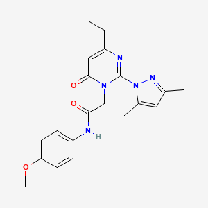 2-(2-(3,5-dimethyl-1H-pyrazol-1-yl)-4-ethyl-6-oxopyrimidin-1(6H)-yl)-N-(4-methoxyphenyl)acetamide