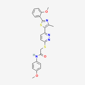 N-(4-methoxyphenyl)-2-((6-(2-(2-methoxyphenyl)-4-methylthiazol-5-yl)pyridazin-3-yl)thio)acetamide