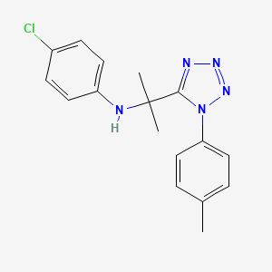 4-chloro-N-{2-[1-(4-methylphenyl)-1H-tetrazol-5-yl]propan-2-yl}aniline