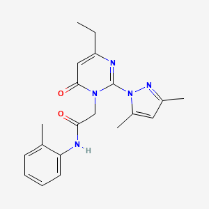 2-(2-(3,5-dimethyl-1H-pyrazol-1-yl)-4-ethyl-6-oxopyrimidin-1(6H)-yl)-N-(o-tolyl)acetamide