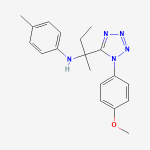 molecular formula C19H23N5O B11248840 N-{2-[1-(4-methoxyphenyl)-1H-tetrazol-5-yl]butan-2-yl}-4-methylaniline 