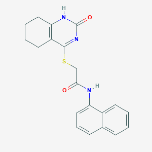 molecular formula C20H19N3O2S B11248849 N-(Naphthalen-1-YL)-2-[(2-oxo-1,2,5,6,7,8-hexahydroquinazolin-4-YL)sulfanyl]acetamide 