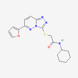 N-Cyclohexyl-2-{[6-(furan-2-YL)-[1,2,4]triazolo[4,3-B]pyridazin-3-YL]sulfanyl}acetamide