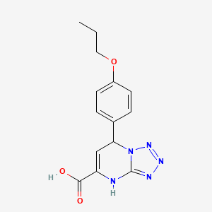 7-(4-Propoxyphenyl)-4,7-dihydrotetrazolo[1,5-a]pyrimidine-5-carboxylic acid