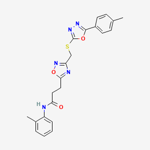 N-(2-methylphenyl)-3-[3-({[5-(4-methylphenyl)-1,3,4-oxadiazol-2-yl]sulfanyl}methyl)-1,2,4-oxadiazol-5-yl]propanamide