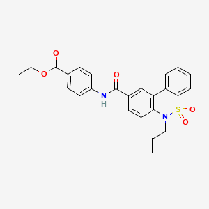 ethyl 4-{[(6-allyl-5,5-dioxido-6H-dibenzo[c,e][1,2]thiazin-9-yl)carbonyl]amino}benzoate