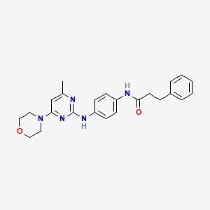 N-(4-((4-methyl-6-morpholinopyrimidin-2-yl)amino)phenyl)-3-phenylpropanamide