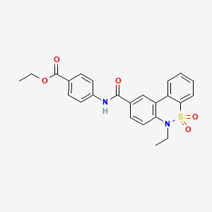 ethyl 4-{[(6-ethyl-5,5-dioxido-6H-dibenzo[c,e][1,2]thiazin-9-yl)carbonyl]amino}benzoate