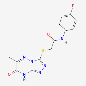 N-(4-fluorophenyl)-2-[(6-methyl-7-oxo-7,8-dihydro[1,2,4]triazolo[4,3-b][1,2,4]triazin-3-yl)sulfanyl]acetamide