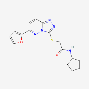 N-Cyclopentyl-2-{[6-(furan-2-YL)-[1,2,4]triazolo[4,3-B]pyridazin-3-YL]sulfanyl}acetamide