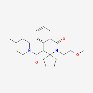 2'-(2-methoxyethyl)-4'-[(4-methylpiperidin-1-yl)carbonyl]-2'H-spiro[cyclopentane-1,3'-isoquinolin]-1'(4'H)-one