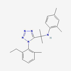 N-{2-[1-(2-ethyl-6-methylphenyl)-1H-tetrazol-5-yl]propan-2-yl}-2,4-dimethylaniline