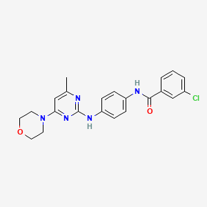 3-chloro-N-(4-((4-methyl-6-morpholinopyrimidin-2-yl)amino)phenyl)benzamide