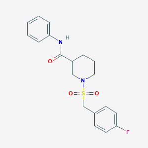 1-[(4-fluorobenzyl)sulfonyl]-N-phenylpiperidine-3-carboxamide