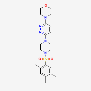 4-{6-[4-(2,4,5-Trimethylbenzenesulfonyl)piperazin-1-YL]pyridazin-3-YL}morpholine