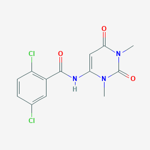 molecular formula C13H11Cl2N3O3 B11249091 2,5-dichloro-N-(1,3-dimethyl-2,6-dioxo-1,2,3,6-tetrahydropyrimidin-4-yl)benzamide 