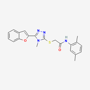 2-{[5-(1-benzofuran-2-yl)-4-methyl-4H-1,2,4-triazol-3-yl]sulfanyl}-N-(2,5-dimethylphenyl)acetamide