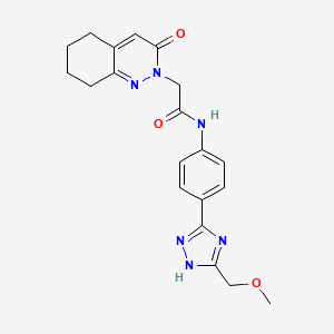 N-{4-[3-(methoxymethyl)-1H-1,2,4-triazol-5-yl]phenyl}-2-(3-oxo-5,6,7,8-tetrahydrocinnolin-2(3H)-yl)acetamide