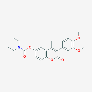 3-(3,4-dimethoxyphenyl)-4-methyl-2-oxo-2H-chromen-6-yl diethylcarbamate