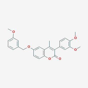 3-(3,4-dimethoxyphenyl)-6-[(3-methoxybenzyl)oxy]-4-methyl-2H-chromen-2-one